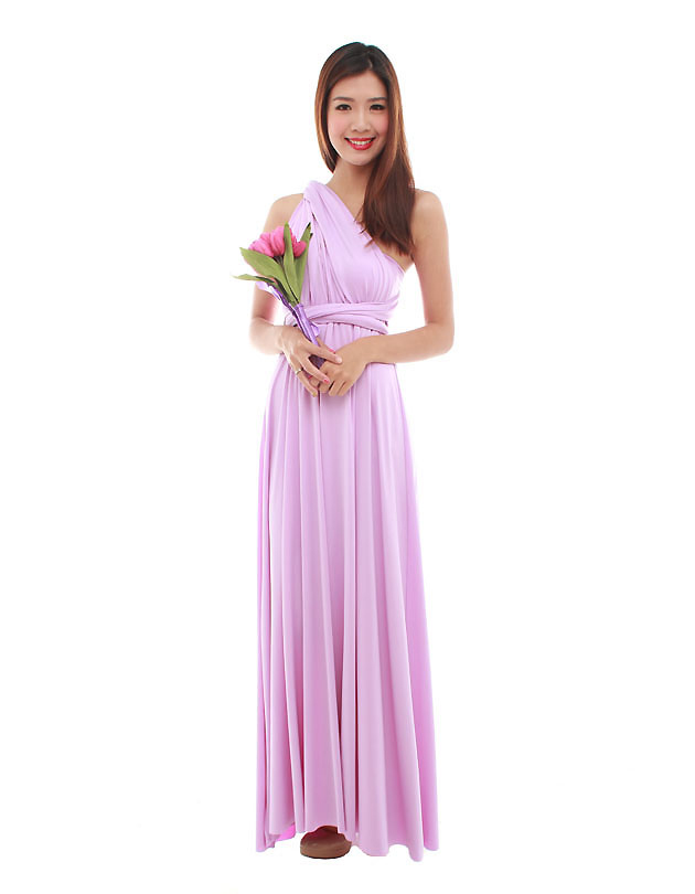 Cherie Convertible Maxi Dress in Lilac